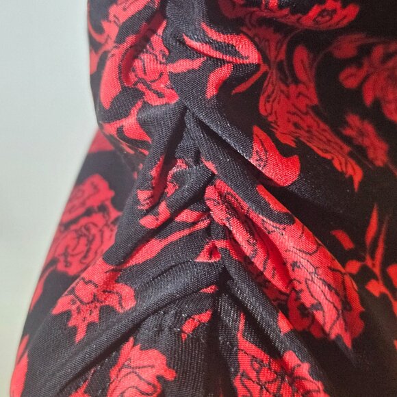 Express Red and Black Halter Dress, Sz L - Picture 6 of 8